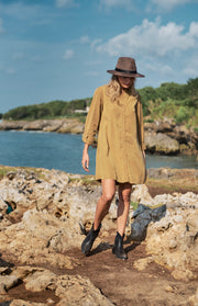 Cayman Stonewashed Desert Sand Shirt Dress