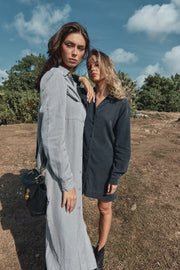 Cayman Stonewashed Onyx Tencel Shirt Dress