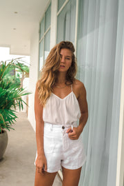 Cabo Linen High Waisted Shorts