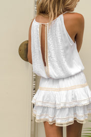 Bohemian White Lace Dress