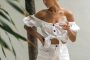 Cabo Linen Off Shoulder Top White