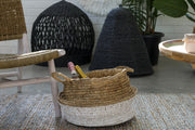 Natural Raffia set of Pail Baskets