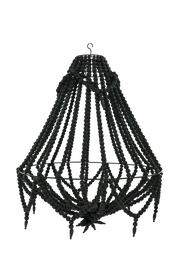 Large Black Bead Chandelier