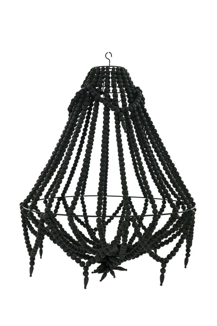 Large Black Bead Chandelier