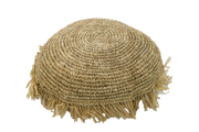 Natural Raffia Tassle Poufs 50cm