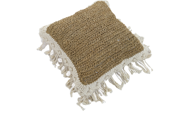 Seagrass cushion with cotton Tassle