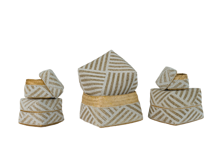 Fine Shell Chevron Accessory Box Set