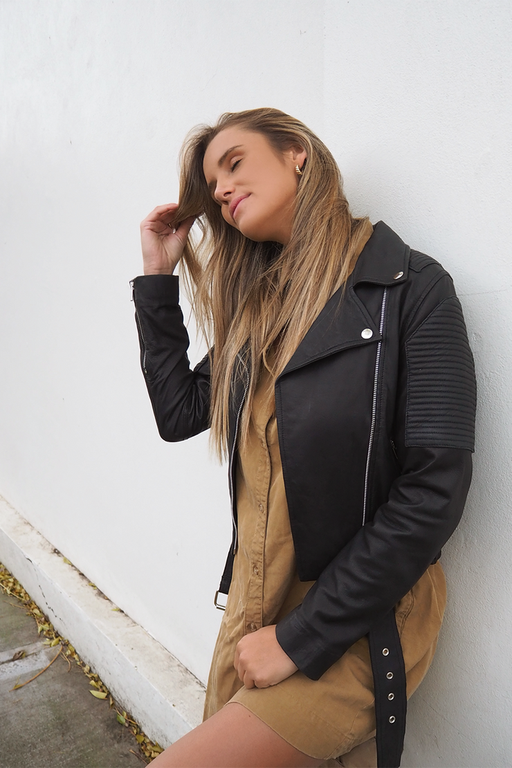 Black Leather Biker Jacket