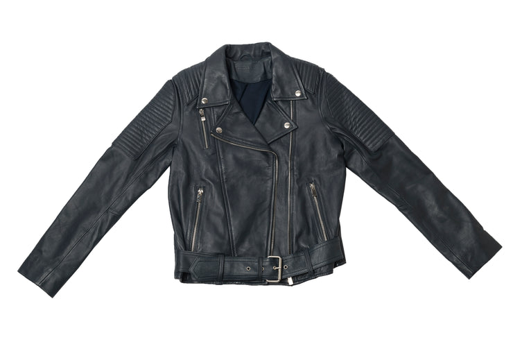 Black Leather Biker Jacket