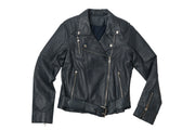 Midnight Navy Biker Leather Jacket