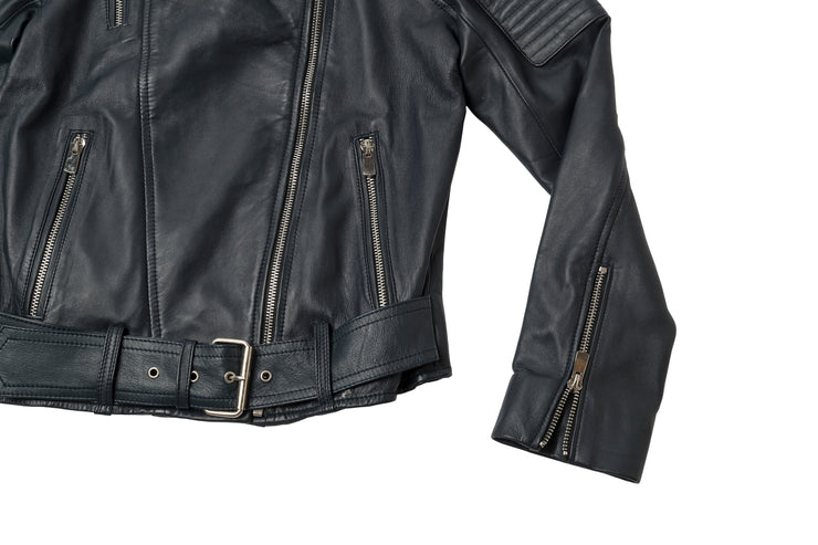 Black Leather Biker Jacket