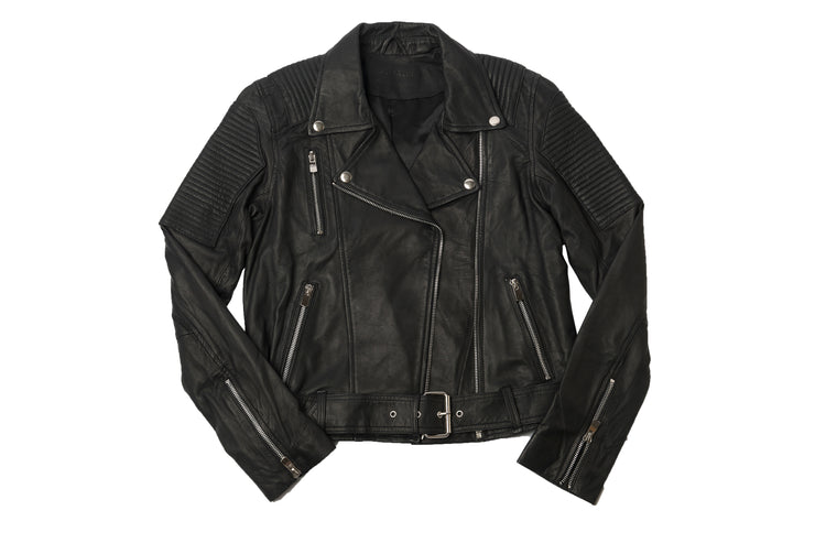 Black Leather Biker Jacket