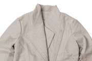 Signature Cool Grey/Mint Leather Jacket