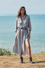 Sahara Maxi Tencel Sage Shirt Dress